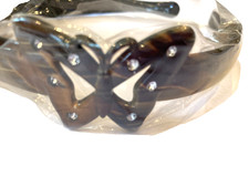 Taiwan Plastic Headband with Butterfly with Rhinestones in Original Plastic