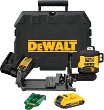 DeWalt DCLE34031D1 Akku-Multilinienlaser 3x360° grün 18V, inkl. 2Ah Akku u. Lade