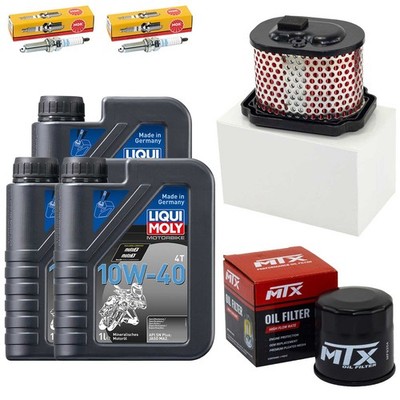 Öl Wartung Set 3L Luftfilter Ölfilter Zündkerzen für Yamaha XTZ 700 Tenere 19-25