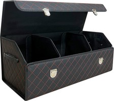 Foldable Car Trunk Organizer with Lid for SUVs and Sedans, Storage Bin