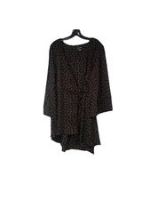 City Chic Black Polka Dot Wrap Blouse Size 18 1007-292