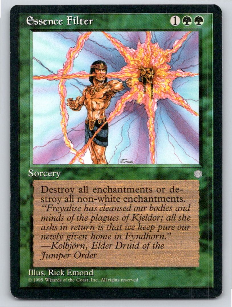 1995 MAGIC: THE GATHERING ESSENCE FILTER ICE AGE COMMON LP A40642 FREE S&H