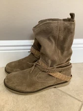 Coolway Anthropologie Women’s Boots Size 9 Or 40 Suede Slouch Beige Taupe