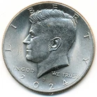 US Coin  2024 D     Kennedy half Dollar clad   clear fields ............C-10379