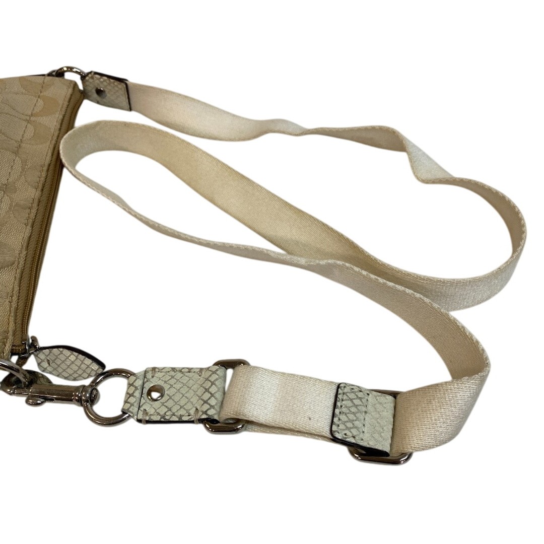 COACH Shoulder Bag Signature Python Pattern Beige… - image 6