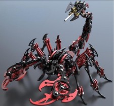 Black Red Cyber Scorpion Metal Model Kit   3D DIY Mechanical Puzzle Toy