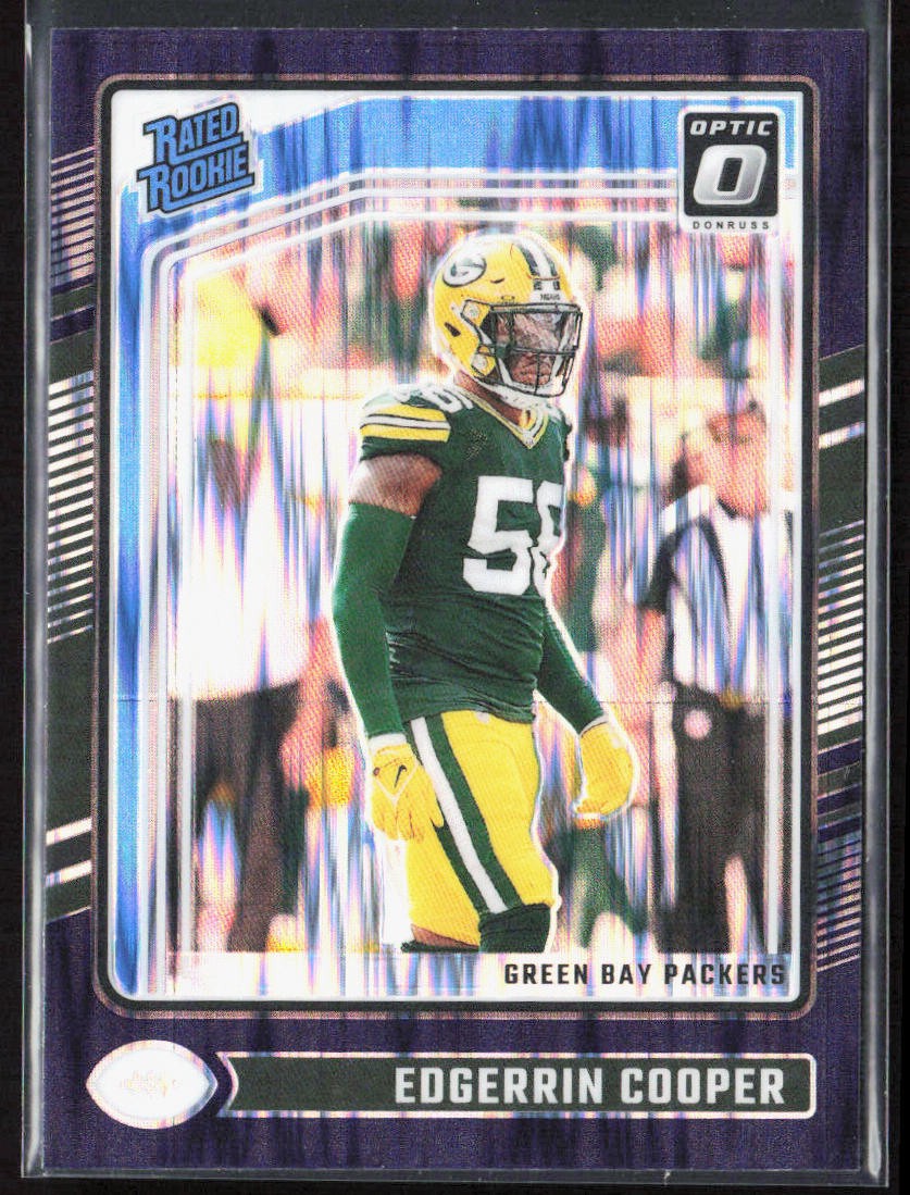 2024 Panini Donruss Optic Edgerrin Cooper Purple Shock Prizm Rookie #231