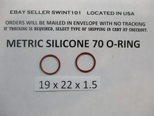 19mm ID x 22mm OD x 1.5mm thick SILICONE O-ring. Quan 2.