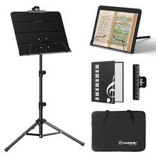 - Dual-Use Folding Sheet Music Stand  Desktop Book Stand with Portable Carry...