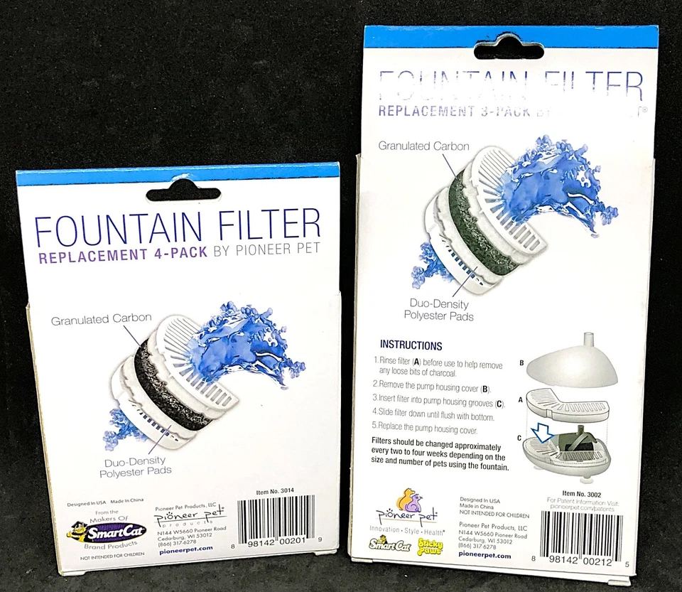 Paquete de dos reemplazos de filtro de fuente de riego potable Pioneer Pet Foto 2 de 4