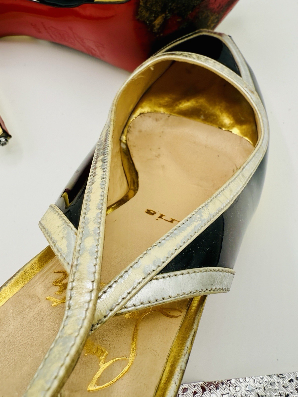 Christian Louboutin FoxTrot Slingback Heels Size … - image 4