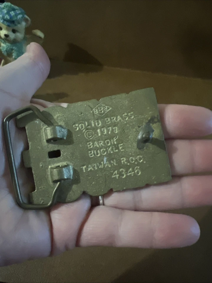 VINTAGE BRUCE BELT BUCKLE SOLID BRASS "BRUCE" MEN'S BUCKLE COLLECTIBLE MEMORABIL - Image 3 of 3
