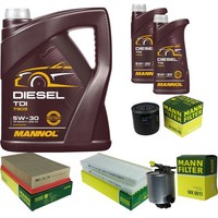 Mann Inspektionspaket 7L Mannol Diesel TDI 5W-30 FüR Nissan NP300 Navara