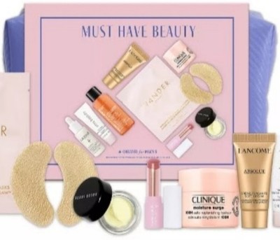 Must Have Beauty 8-Pc Skincare & Makeup Set w/ Bag NIB