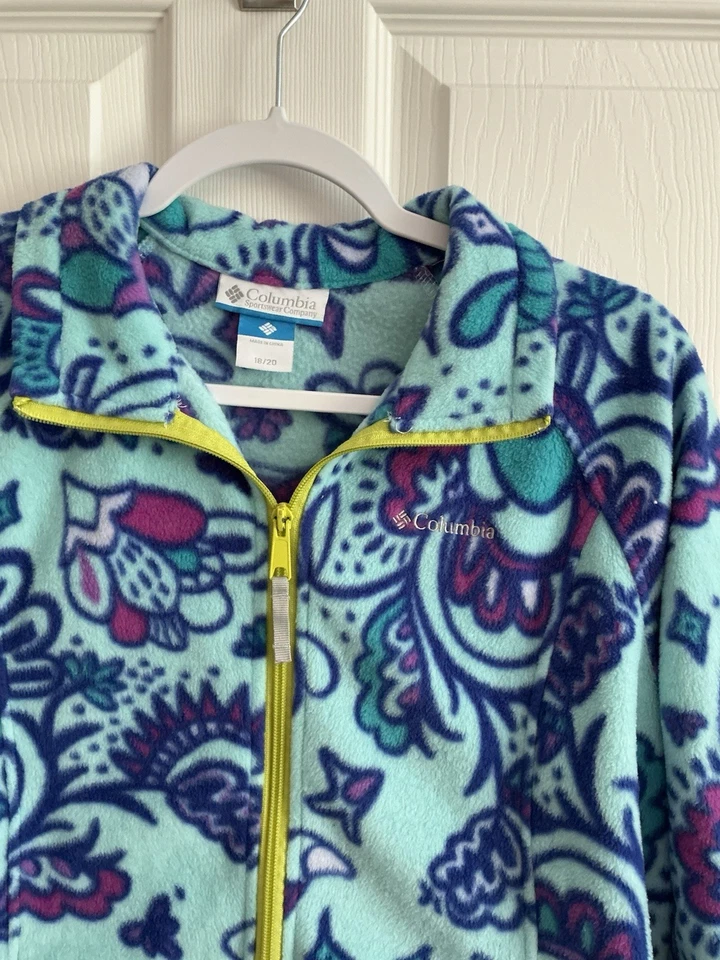 Columbia Sportswear Long Sleeve Purple Full Zip Up Fleece Jacket 18/20 - Image 2 of 4