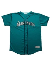Ken Griffey Jr. #24 Mariners Aqua Cool Base Sewn Stitched Jersey KIDS/YOUTH XL