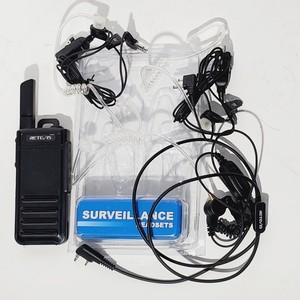 Retevis RB639P Ultra Thin Walkie Talkie 2 Way Radio & 3 Surveillance Headsets