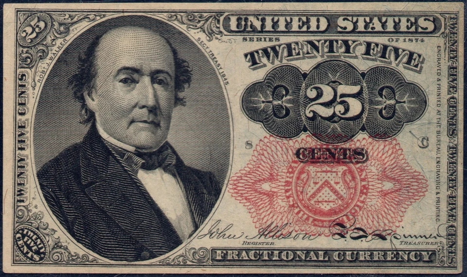 FR 1308 - 25c FIFTH ISSUE - LONG THIN KEY RED SEAL - PMG 65 EPQ GEM UNC - pp C - Image 3 of 4