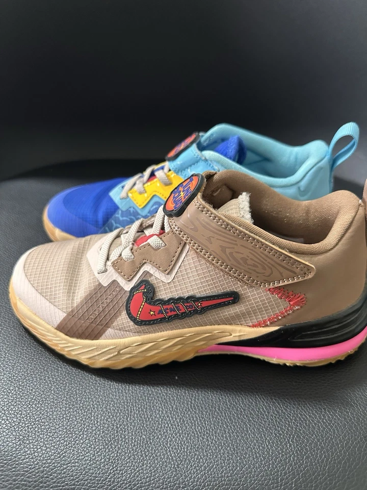 Nike Lebron 18 X Space Jam Low Wile E. X Roadrunner Kids Youth Size 2.5Y - Image 2 of 4