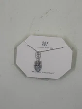 Bomb Party Necklace The Sterling Club RBP 2597 Diamond CZ .925 Sterling No Box