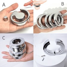 Male Stainless Steel Rings Ball Stretcher Penis 3-styles Restraint Bondage BDSM