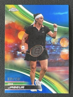 Ons Jabeur 2025 Topps Chrome Blue Refractor Base /150 #50