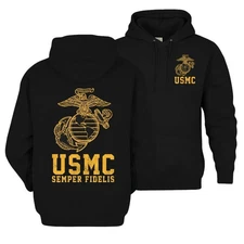 USMC Semper Fidelis Hoodie – Marine Corps Emblem 3D Print Hoodie