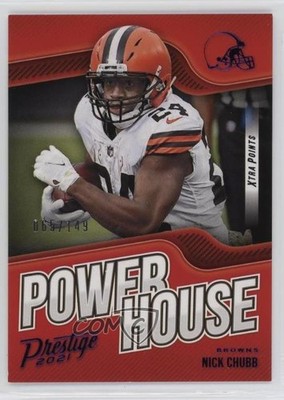 2021 Panini Prestige Power House Xtra Points Purple /149 Nick Chubb #PH-NC 0f3j