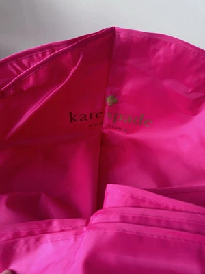 NEW KATE SPADE NEW YORK PINK DOUBLE ZIPPER GARMENT TRAVEL STORAGE BAG 48” x 25”