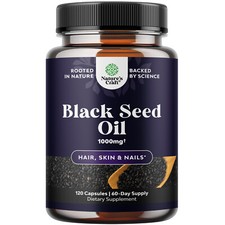 Cold Pressed Black Seed Oil Capsules - Vegan Nigella Sativa Black Cumin Omega