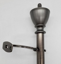 Aristotle 1" Adjustable Curtain Rod - Pewter, Three Sizes