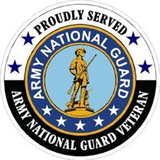 4 Inch Non-Reflective Army National Guard Veteran Proudly Served Sticker