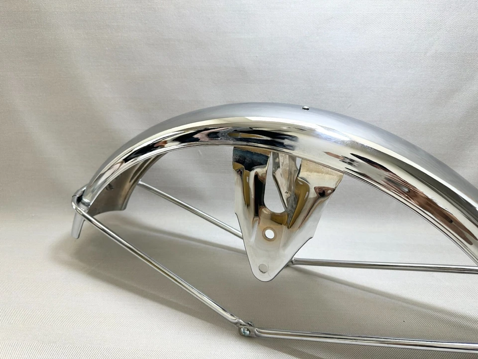 1969 Suzuki T350 T 350 Rebel Front Fender High Quality Mud Guard Steel Chrome 69 - Image 4 of 4