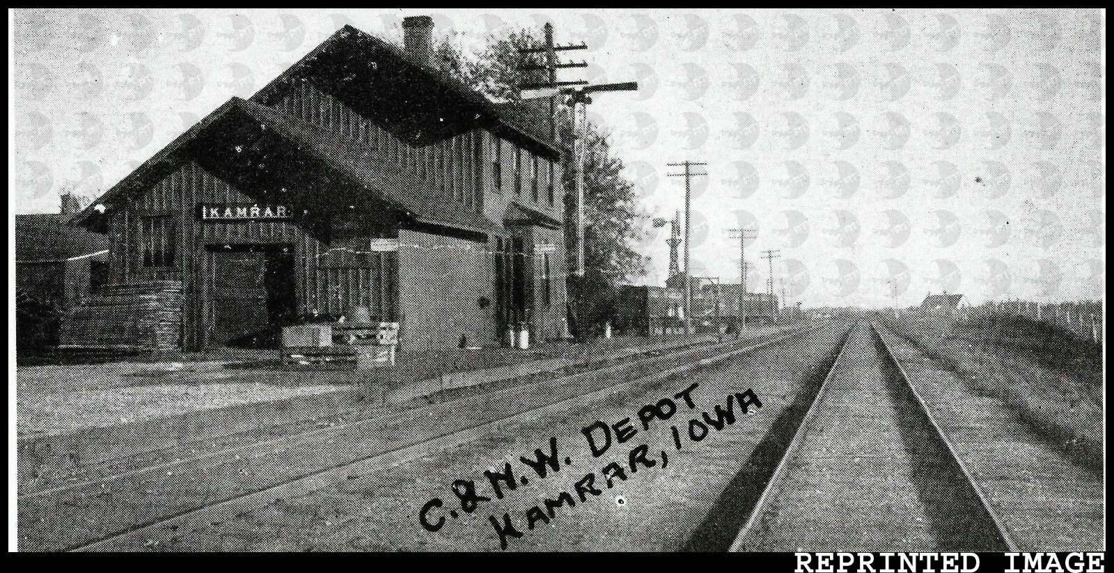 Chicago and North Western Railroad CNW C&NW Depot Train Station Kamrar