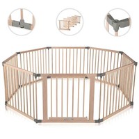 Baby Vivo Laufgitter Laufstall Holzlaufgitter Krabbelgitter Schutzgitter Holz