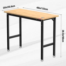 WORKPRO Garage Workbench with Leveling Foot,1200 LBS Load Capacity 48"x20"