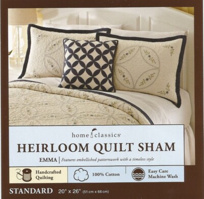 New home classics Emma Standard Heirloom Quilt Cotton Sham MSRP $59.99