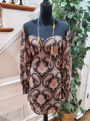 paisley brown dress Brown Paisley Palermo Mini Dress