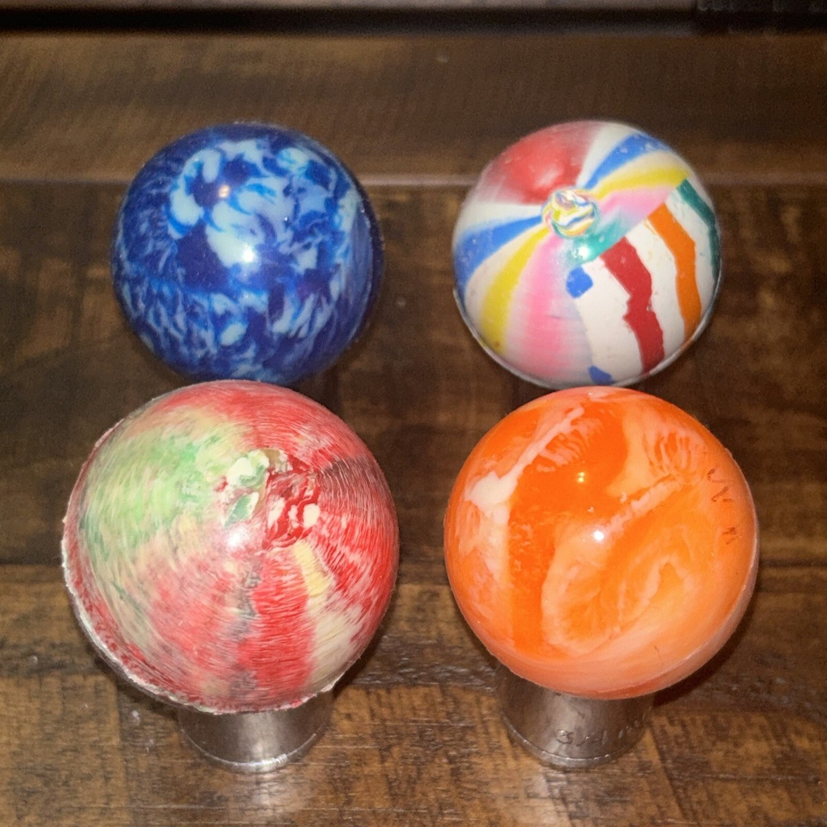 Vintage Solid Rubber Large Bouncy Ball Lot 1-3/4”-2” Tie-dye