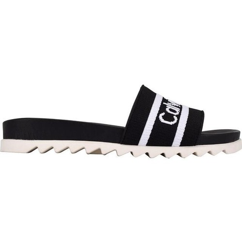 calvin klein slides black and white