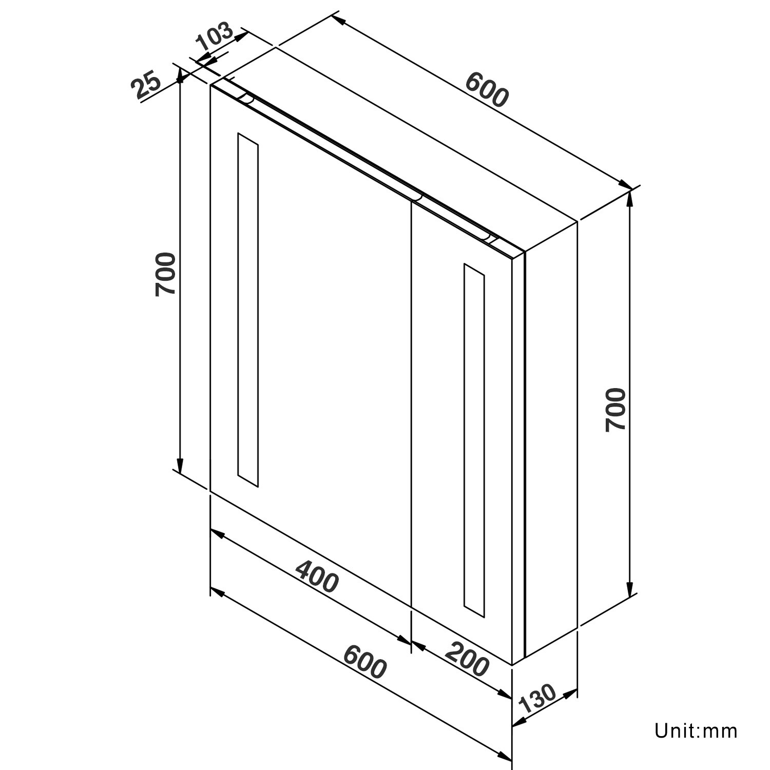 LED Bathroom Mirror with Shaver Socket Storage Wall Mounted