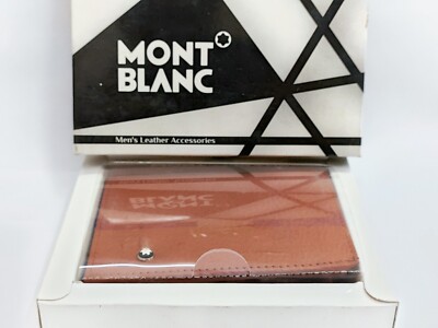 Montblanc Soft Grain Men's Brown Color Leather Bi-Fold Wallet - Free Shipping