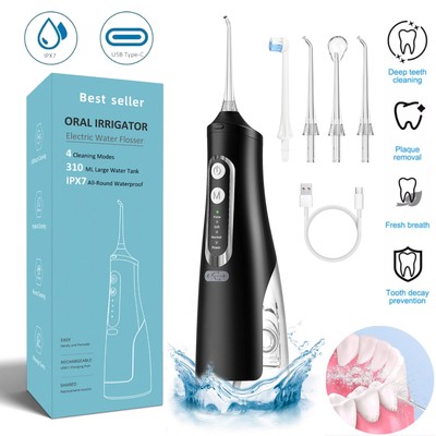 Waterpik Cordless Water Flosser Dental Oral Irrigator Teeth Cleaner 4 Jet Tips
