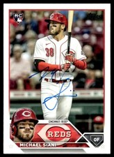 2023 Topps Michael Siani RC Auto St. Louis Cardinals #654 Signed Beckett COA