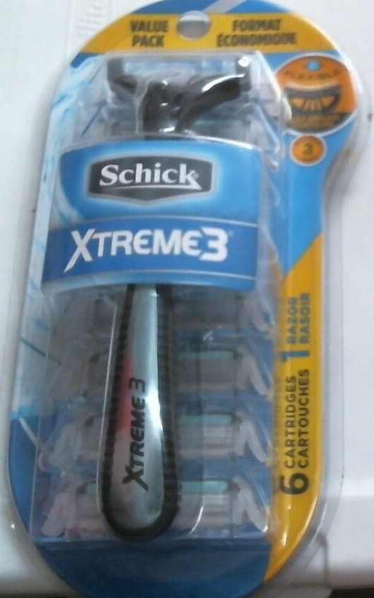 Schick Xtreme3 Mens Cartridge Razor Value Pack 1 Handle 6 Cartridges 