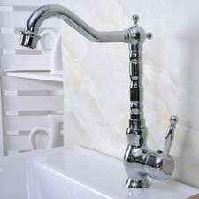Polished Chrome Brass Swivel Spout Kitchen Faucet Bathroom Sink Mixer Tap 2nf932