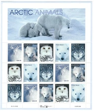 Scott  #3288/92...33 Cent...Arctic Animals..Sheet of 15