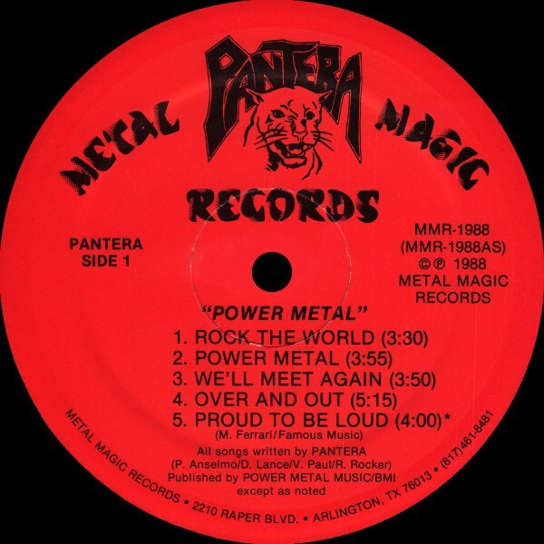 Pantera / Power Metal 1988 US ORIGINAL LP Glam Metal Magic Records Pantera / Power Metal 1988 US ORIGINAL LP Glam Metal Magic Records