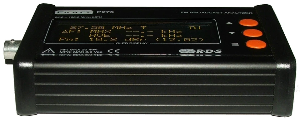 PIRA P275 FM Broadcast Analyzer Modulation Meter RDS Decoder - Image 4 of 4