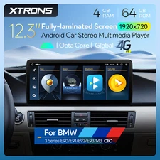 4G Android 14 4+64G Car Stereo GPS CarPlay Navi WiFi For BMW E90 E91 E92 E93 CIC